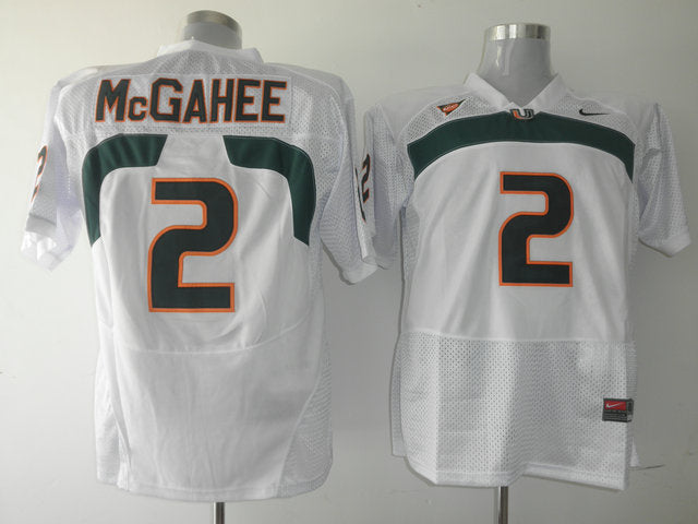 Willis McGahee Miami Hurricanes white jersey