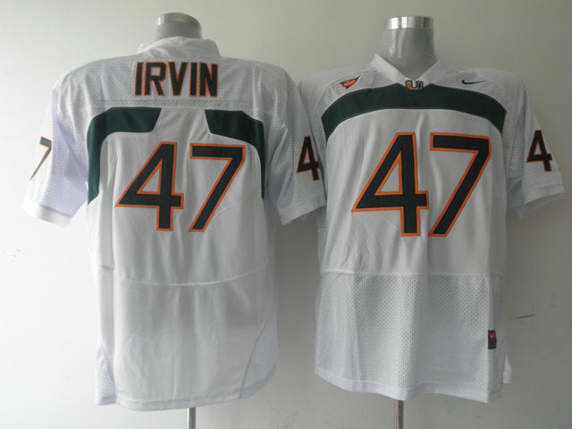 Michael Irvin Miami Hurricanes white jersey