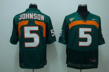 Andre Johnson Miami Hurricanes green jersey