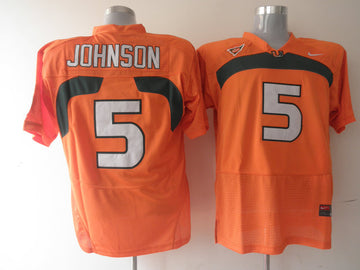 Andre Johnson Miami Hurricanes orange jersey