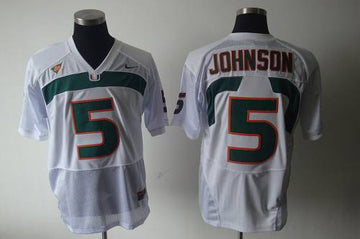 Andre Johnson Miami Hurricanes white jersey