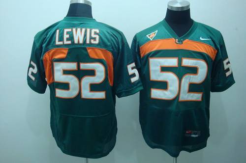 Ray Lewis Miami Hurricanes green jersey