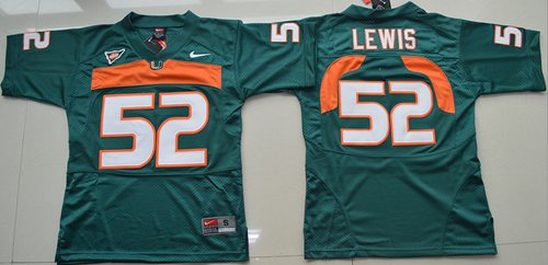 Ray Lewis Miami Hurricanes green jersey