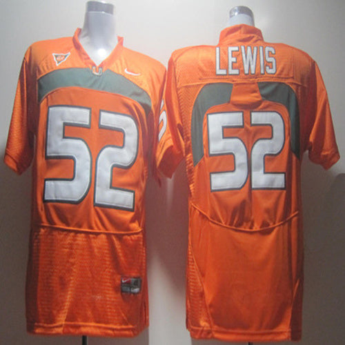 Ray Lewis Miami Hurricanes orange jersey