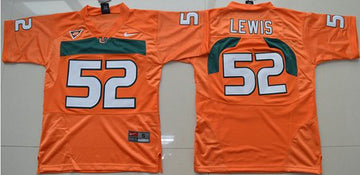 Ray Lewis Miami Hurricanes orange jersey