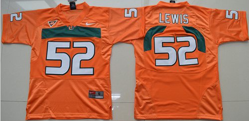Ray Lewis Miami Hurricanes orange jersey