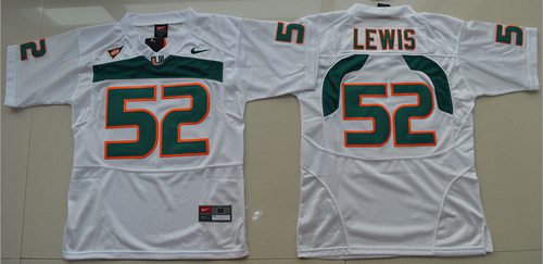 Ray Lewis Miami Hurricanes white jersey