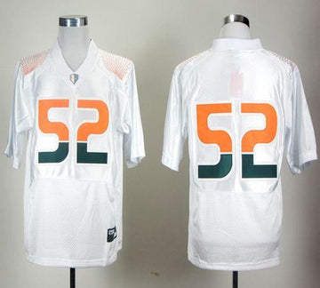 RLewis Miami Hurricanes white jersey