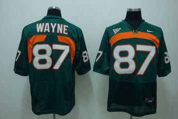 Reggie Wayne Miami Hurricanes green jersey