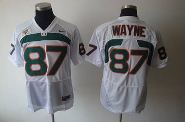 Reggie Wayne Miami Hurricanes white jersey