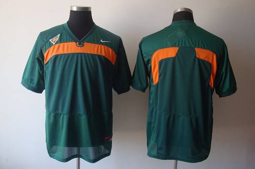 Custom Miami Hurricanes green jersey