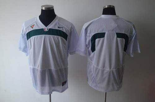 Custom Miami Hurricanes white jersey
