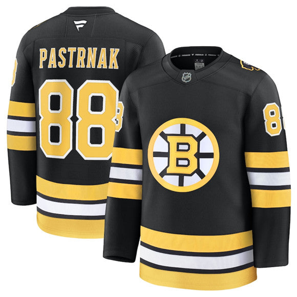 David Pastrnak Boston Bruins black Home jersey
