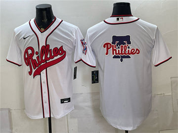 Team Big Logo Philadelphia Phillies white jersey