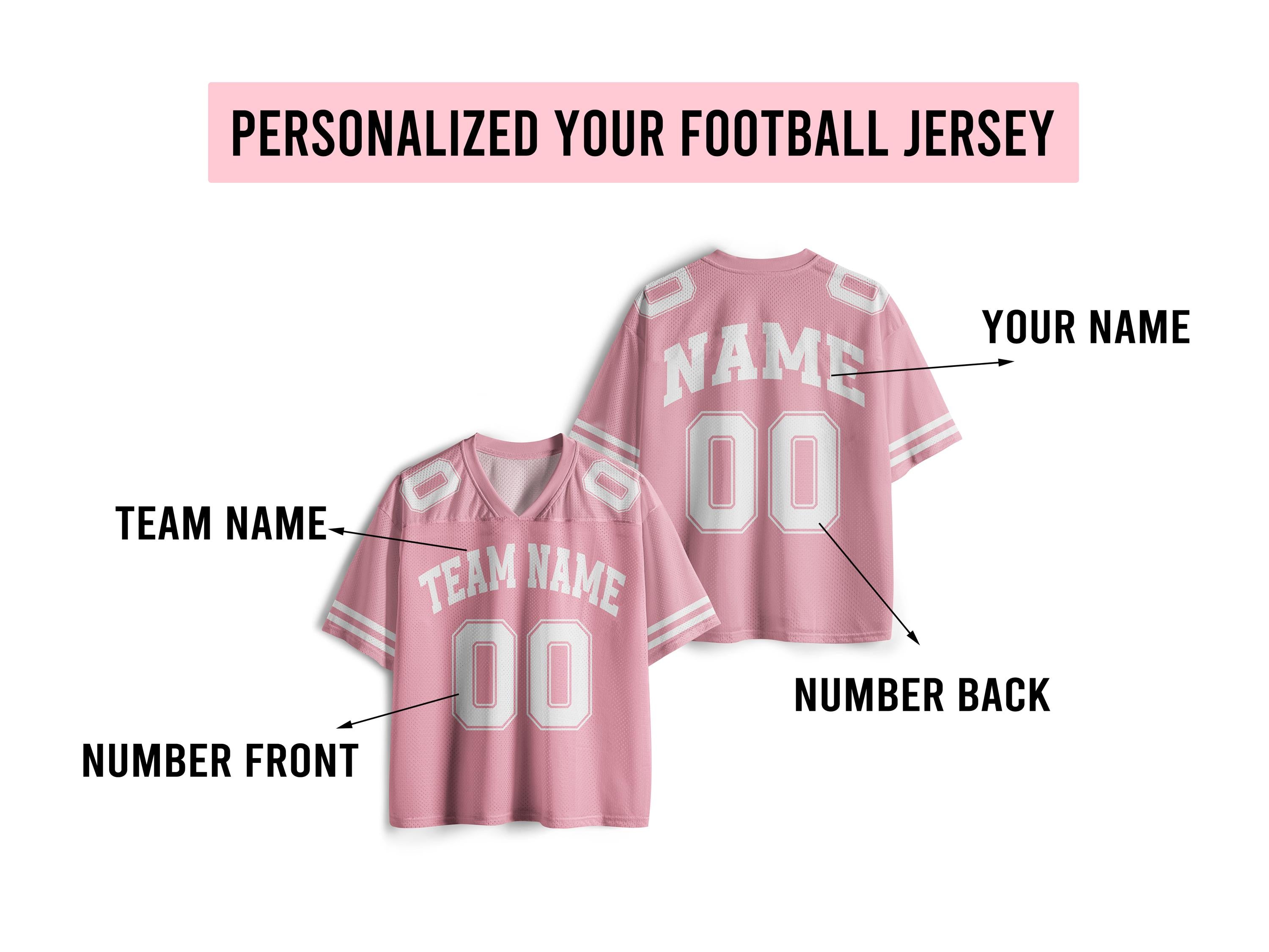 Custom team football jersey in mesh polyester with personalized name and number - photo 5