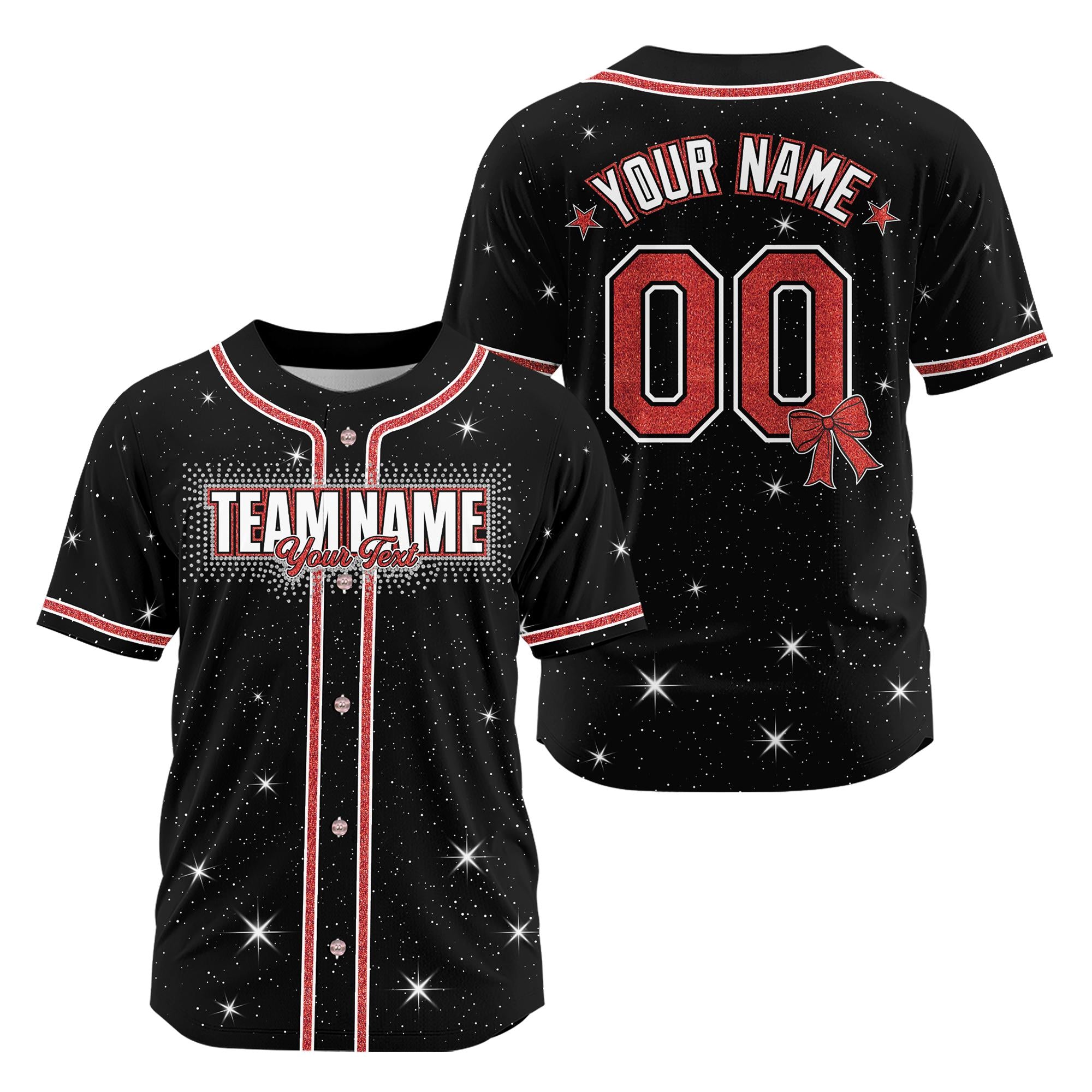 Black and gold cheer sparkle baseball jersey with custom glitter name and number - photo 4