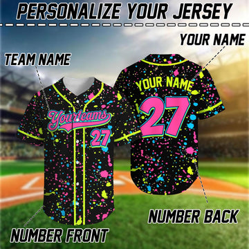 Party animal baseball jersey with custom team name and number
