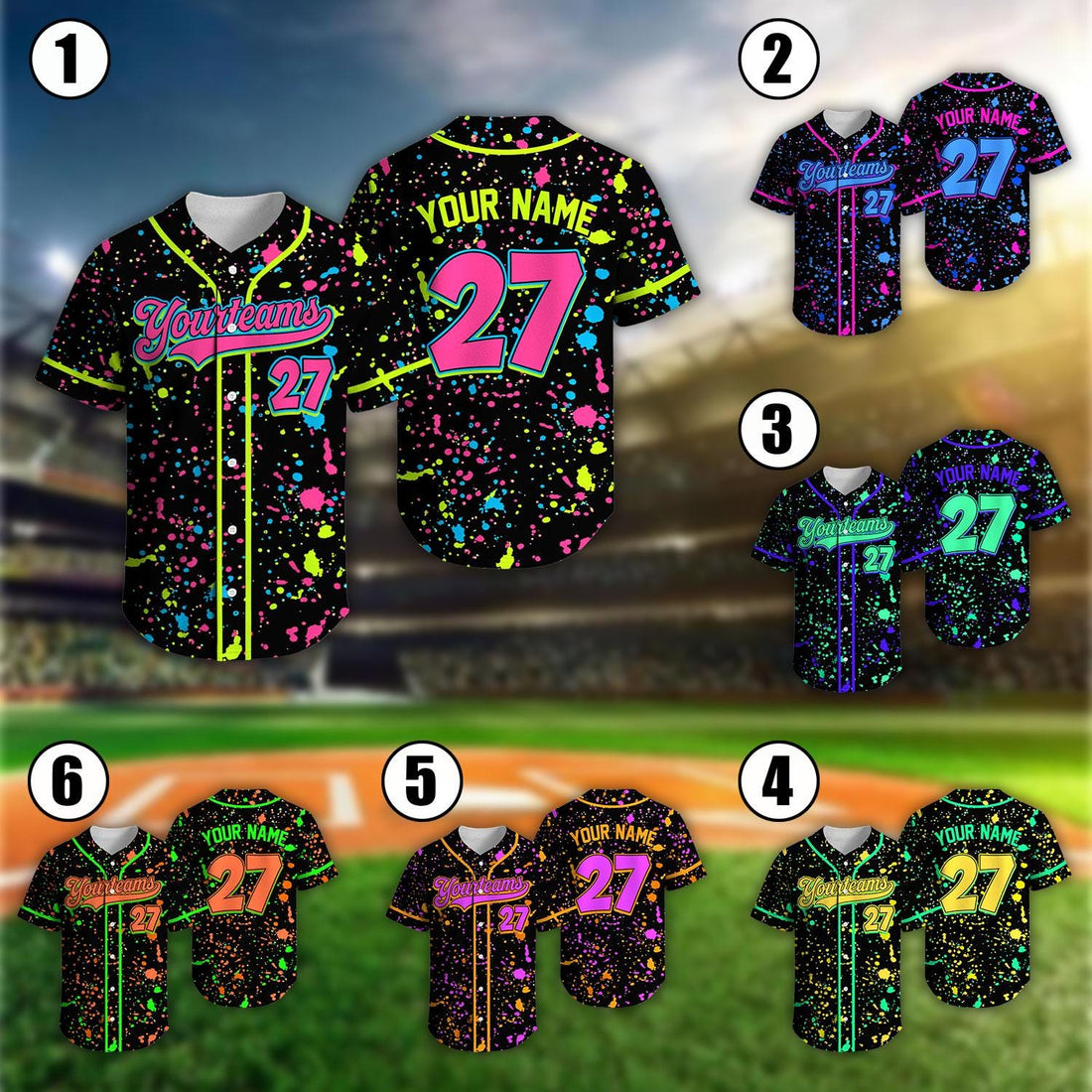 Party animal baseball jersey with custom team name and number