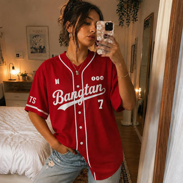K-pop tour baseball jersey with custom name and number