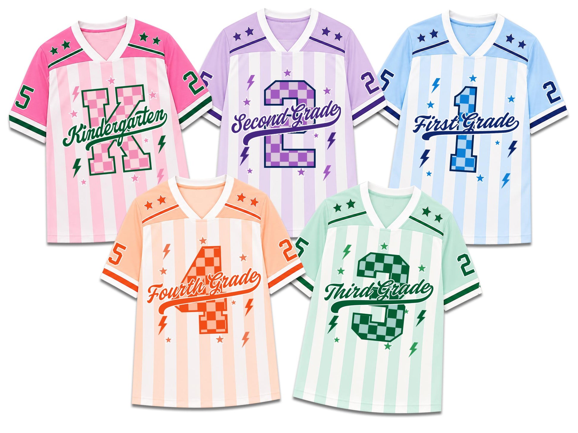 Teacher football jersey with custom grade name and number - photo 2