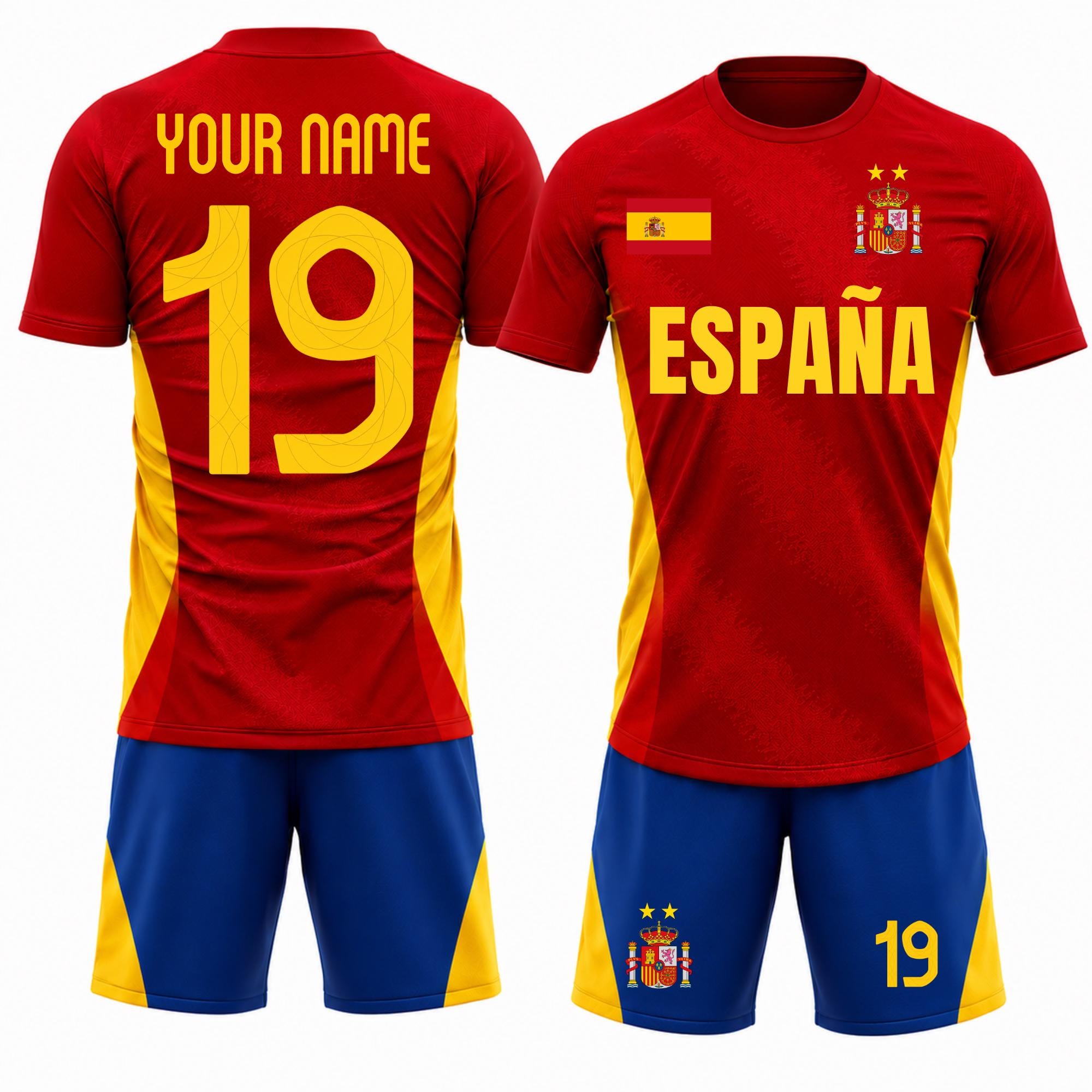 Spain 2026 custom soccer jersey with personalized name and number - photo 3