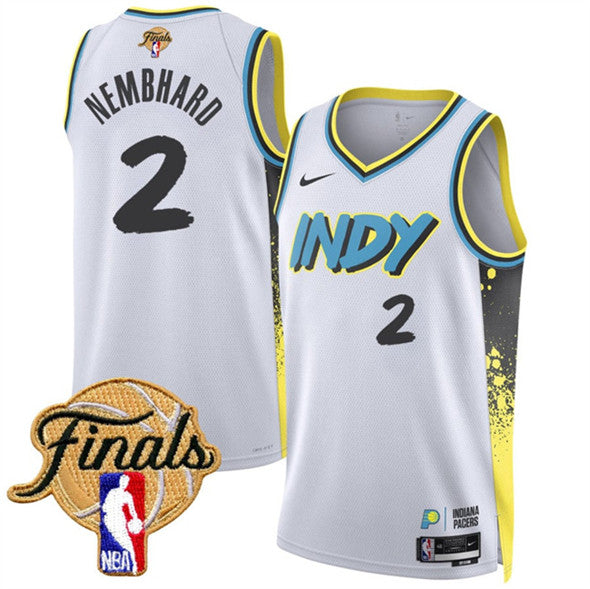 Andrew Nembhard Indiana Pacers white City Edition jersey