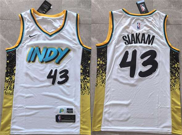 Pascal Siakam Indiana Pacers white City Edition jersey