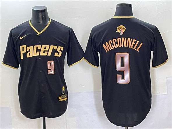 TJ McConnell Indiana Pacers black-gold Vapor jersey