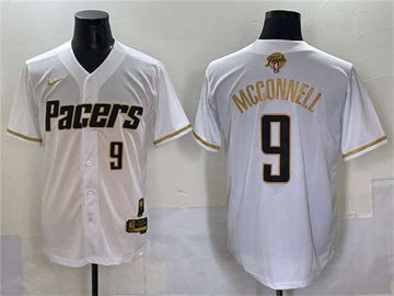 TJ McConnell Indiana Pacers white-gold Vapor jersey