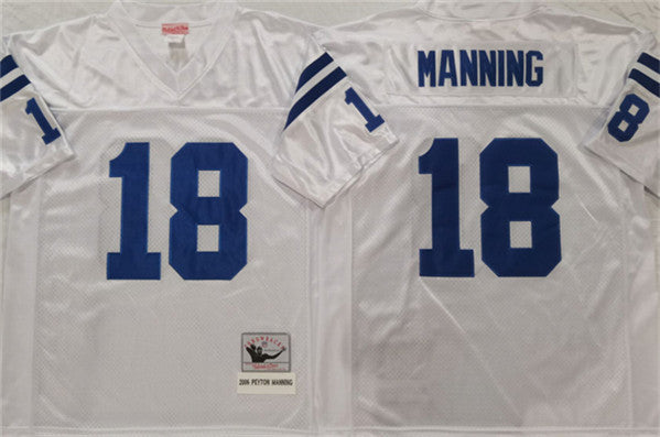Peyton Manning Indianapolis Colts white Throwback jersey