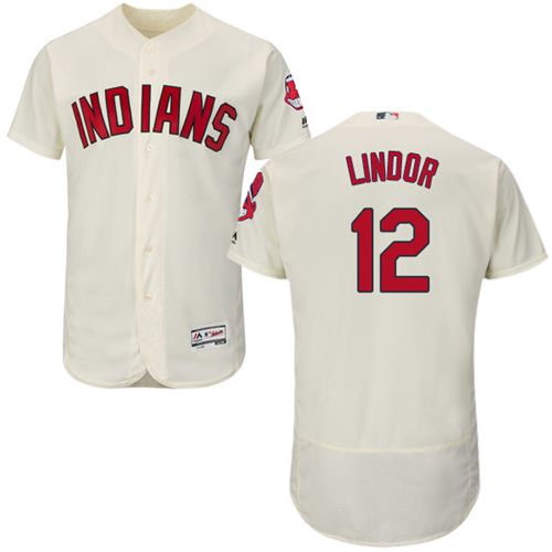Francisco Lindor Cleveland Guardians cream Authentic jersey