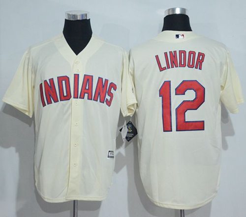 Francisco Lindor Cleveland Guardians cream jersey