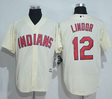 Francisco Lindor Cleveland Guardians cream jersey