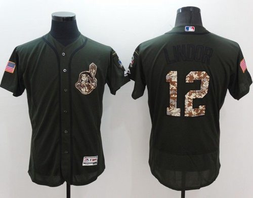 Francisco Lindor Cleveland Guardians green Salute To Service jersey