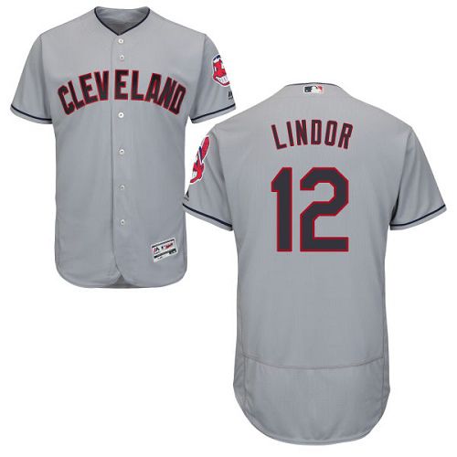 Francisco Lindor Cleveland Guardians grey Authentic jersey