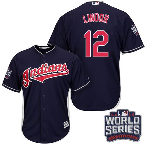 Francisco Lindor Cleveland Guardians navy Alternate jersey