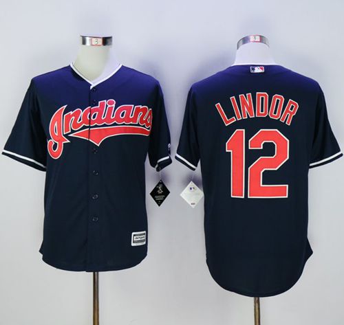 Francisco Lindor Cleveland Guardians navy jersey