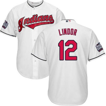 Francisco Lindor Cleveland Guardians white Home jersey
