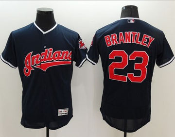 Michael Brantley Cleveland Guardians navy Authentic jersey