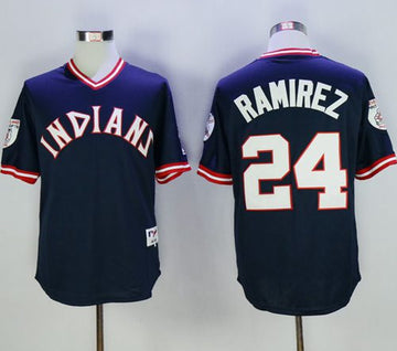 Manny Ramirez Cleveland Guardians navy jersey