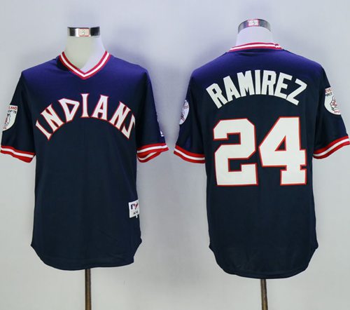 Manny Ramirez Cleveland Guardians navy jersey