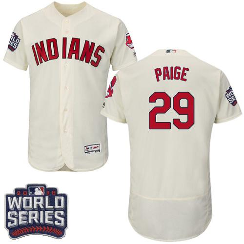 Satchel Paige Cleveland Guardians cream Authentic jersey