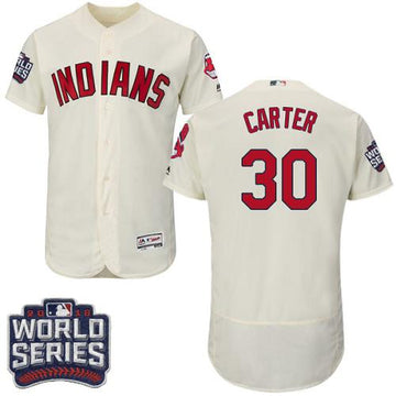 Joe Carter Cleveland Guardians cream Authentic jersey