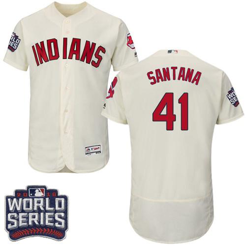 Carlos Santana Cleveland Guardians cream Authentic jersey