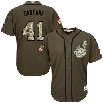 Carlos Santana Cleveland Guardians green Salute To Service jersey