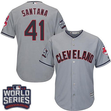 Carlos Santana Cleveland Guardians grey Road jersey