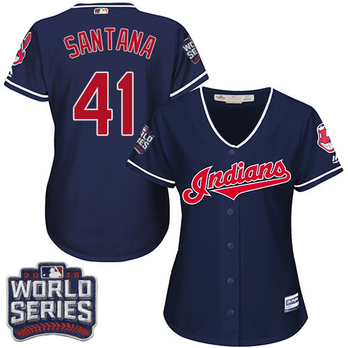 Carlos Santana Cleveland Guardians navy Alternate jersey