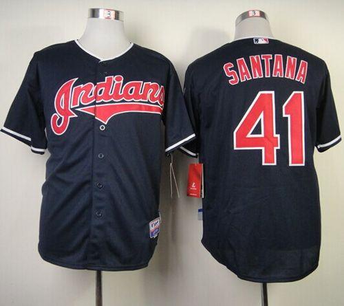 Carlos Santana Cleveland Guardians navy jersey