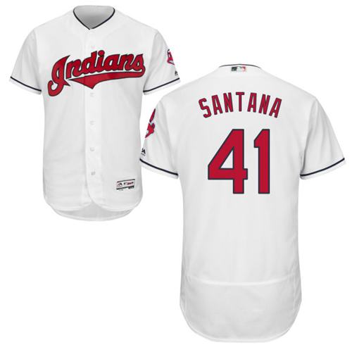 Carlos Santana Cleveland Guardians white Authentic jersey