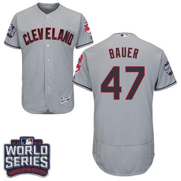 Trevor Bauer Cleveland Guardians grey Authentic jersey